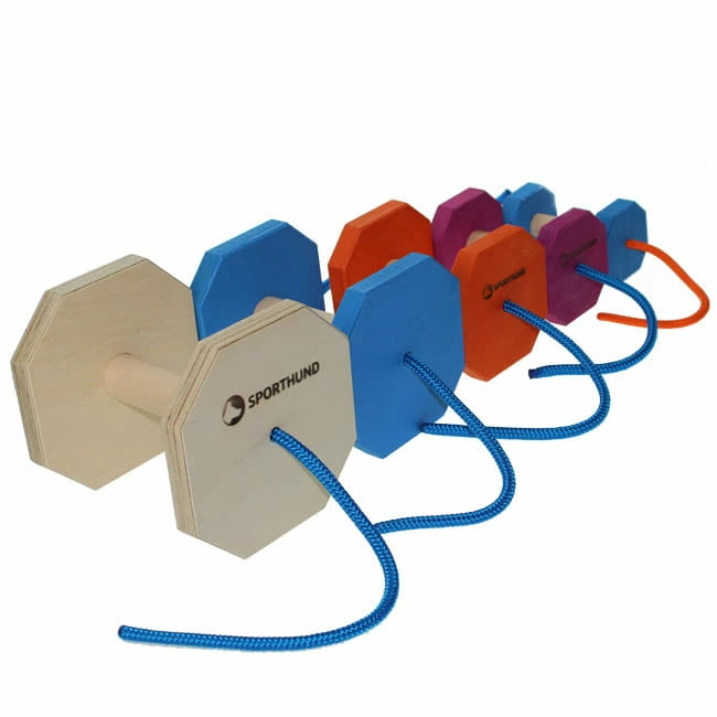 Obedience Holz-Apportel Mit Seil 1 Obedience Holz-Apportel Mit Seil