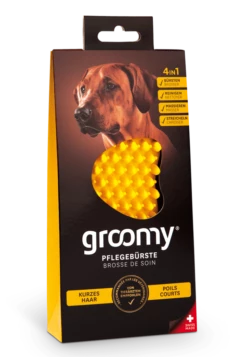 GROOMY® Pflegebürste Für Kurzes Hundehaar, Gelb